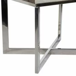 Grayson Lane 19-in X 20-in Modern Grey Faux Leather Square Stool -GRAYSON LANE SHOP 330944854 AlternateImage4