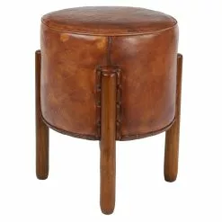Grayson Lane 20-in X 17-in Rustic Brown Round Stool -GRAYSON LANE SHOP 330944860 AlternateImage5