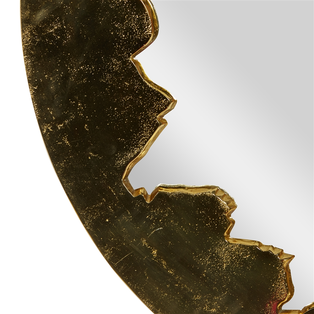 Grayson Lane 35.5-in X 35.5-in Round Gold Framed Wall Mirror 4 Grayson Lane 35.5-in X 35.5-in Round Gold Framed Wall Mirror - Image 4