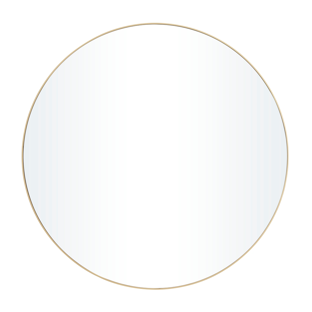 Grayson Lane 42-in X 42-in Round Gold Framed Wall Mirror 4 Grayson Lane 42-in X 42-in Round Gold Framed Wall Mirror - Image 4