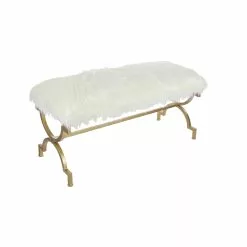 Grayson Lane 20-in X 42-in Industrial White Accent Bench -GRAYSON LANE SHOP 330944876 MainImage 001