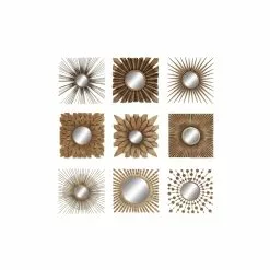 Grayson Lane 16.5-in X 16.5-in Square Gold Framed Wall Mirrors - Set Of 9 11 Grayson Lane 16.5-in X 16.5-in Square Gold Framed Wall Mirrors - Set Of 9 -GRAYSON LANE SHOP 330944877 AlternateImage5