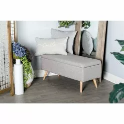 Grayson Lane 18-in X 40-in Modern Grey Storage Bench 11 Grayson Lane 18-in X 40-in Modern Grey Storage Bench -GRAYSON LANE SHOP 330944878 AlternateImage1
