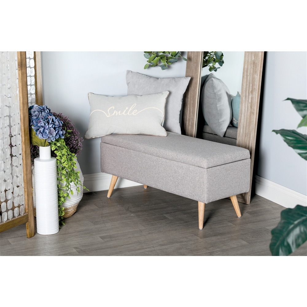 Grayson Lane 18-in X 40-in Modern Grey Storage Bench 6 Grayson Lane 18-in X 40-in Modern Grey Storage Bench - Image 6