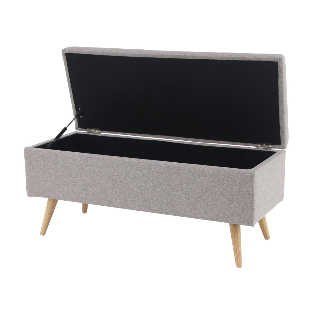 Grayson Lane 18-in X 40-in Modern Grey Storage Bench 4 Grayson Lane 18-in X 40-in Modern Grey Storage Bench - Image 4