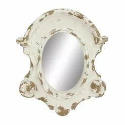 Grayson Lane 43-in X 35-in Irregular White Framed Wall Mirror 8 Grayson Lane 43-in X 35-in Irregular White Framed Wall Mirror -GRAYSON LANE SHOP 330944881 AlternateImage5