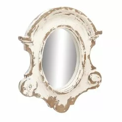 Grayson Lane 43-in X 35-in Irregular White Framed Wall Mirror 7 Grayson Lane 43-in X 35-in Irregular White Framed Wall Mirror -GRAYSON LANE SHOP 330944881 MainImage 001