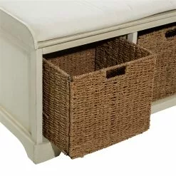 Grayson Lane 20-in X 34-in Industrial White Storage Bench -GRAYSON LANE SHOP 330944884 AlternateImage3
