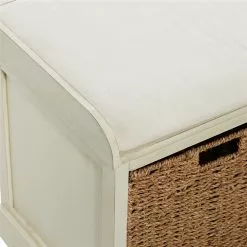 Grayson Lane 20-in X 34-in Industrial White Storage Bench -GRAYSON LANE SHOP 330944884 AlternateImage4