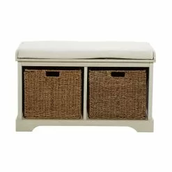 Grayson Lane 20-in X 34-in Industrial White Storage Bench -GRAYSON LANE SHOP 330944884 AlternateImage5