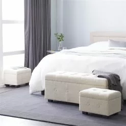 Grayson Lane 17-in X 41-in Industrial Beige Storage Bench - Set Of 3 10 Grayson Lane 17-in X 41-in Industrial Beige Storage Bench - Set Of 3 -GRAYSON LANE SHOP 330944885 AlternateImage1