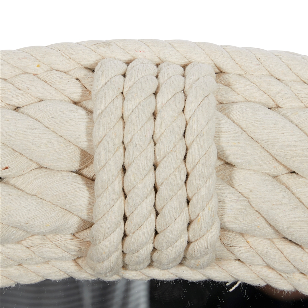 Grayson Lane 36-in X 36-in Round White Wall Mirror 4 Grayson Lane 36-in X 36-in Round White Wall Mirror - Image 4