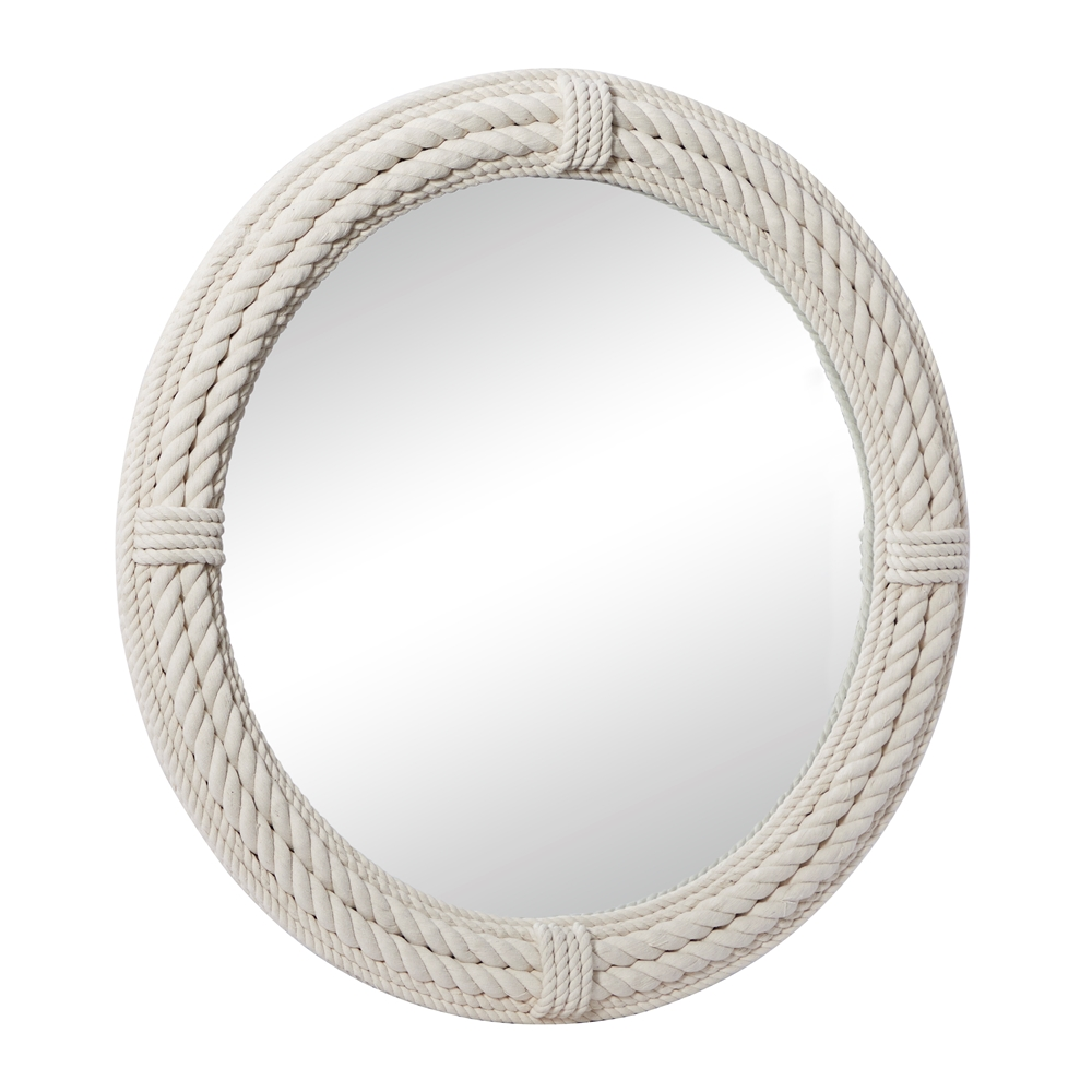 Grayson Lane 36-in X 36-in Round White Wall Mirror 1 Grayson Lane 36-in X 36-in Round White Wall Mirror