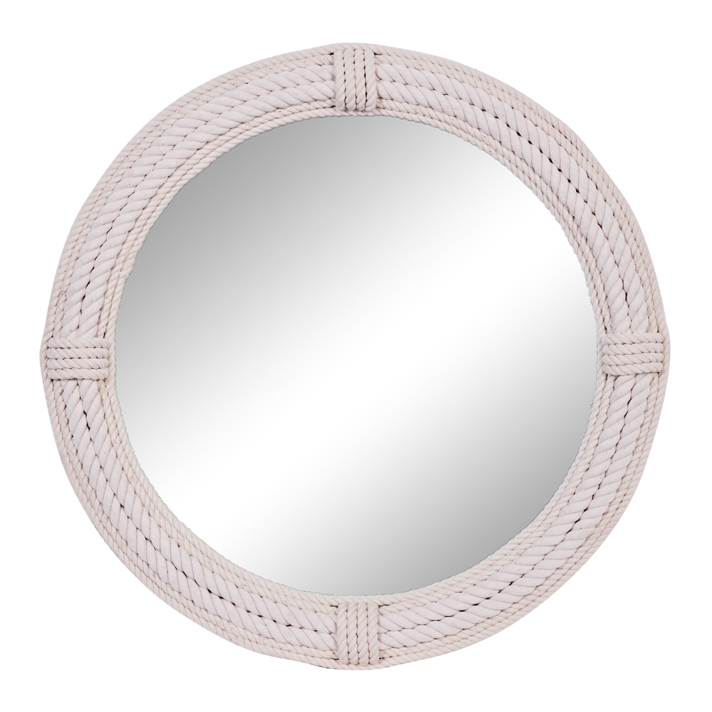 Grayson Lane 36-in X 36-in Round White Wall Mirror 2 Grayson Lane 36-in X 36-in Round White Wall Mirror - Image 2