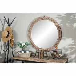Grayson Lane 36-in X 36-in Round Brown Wall Mirror 11 Grayson Lane 36-in X 36-in Round Brown Wall Mirror -GRAYSON LANE SHOP 330945006 AlternateImage1