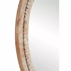 Grayson Lane 36-in X 36-in Round Brown Wall Mirror