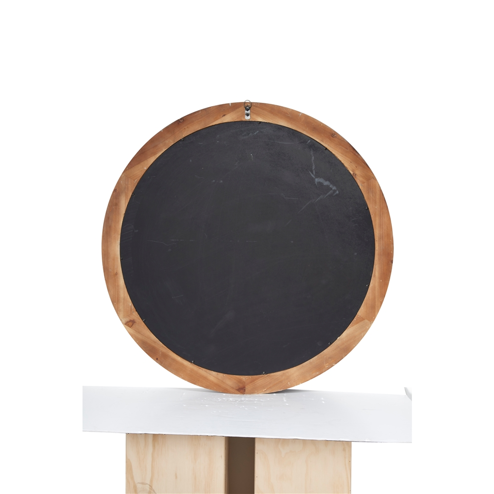 Grayson Lane 36-in X 36-in Round Brown Wall Mirror 4 Grayson Lane 36-in X 36-in Round Brown Wall Mirror - Image 4