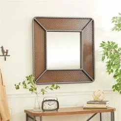 Grayson Lane 31.5-in X 31.5-in Square Brown Wall Mirror -GRAYSON LANE SHOP 330945020 AlternateImage1