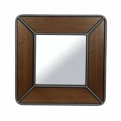 Grayson Lane 31.5-in X 31.5-in Square Brown Wall Mirror -GRAYSON LANE SHOP 330945020 MainImage 001