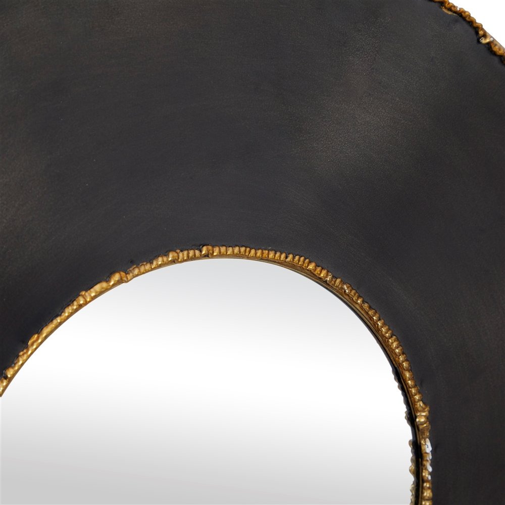 Grayson Lane 27-in X 48-in Round Black Wall Mirror 2 Grayson Lane 27-in X 48-in Round Black Wall Mirror - Image 2