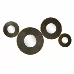 Grayson Lane 27-in X 48-in Round Black Wall Mirror 9 Grayson Lane 27-in X 48-in Round Black Wall Mirror -GRAYSON LANE SHOP 330945023 MainImage 001