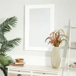 Grayson Lane 24-in X 36-in Rectangle White Wall Mirror