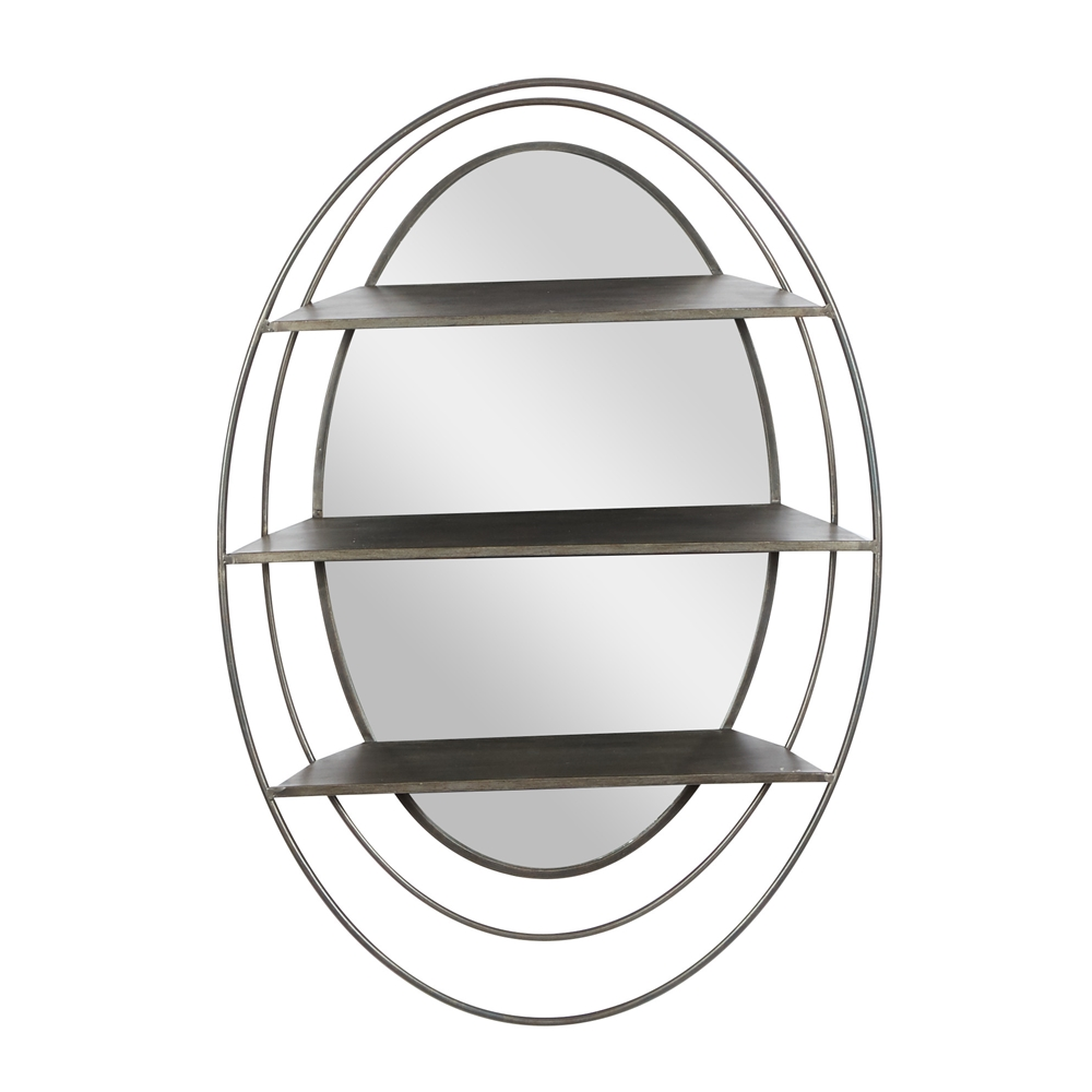 Grayson Lane 35.75-in X 25-in Oval Silver Wall Mirror 2 Grayson Lane 35.75-in X 25-in Oval Silver Wall Mirror - Image 2
