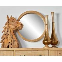 Grayson Lane 23.80-in X 23.80-in Round Brown Wall Mirror -GRAYSON LANE SHOP 330945037 AlternateImage1
