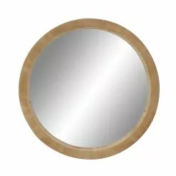 Grayson Lane 23.80-in X 23.80-in Round Brown Wall Mirror -GRAYSON LANE SHOP 330945037 MainImage 001