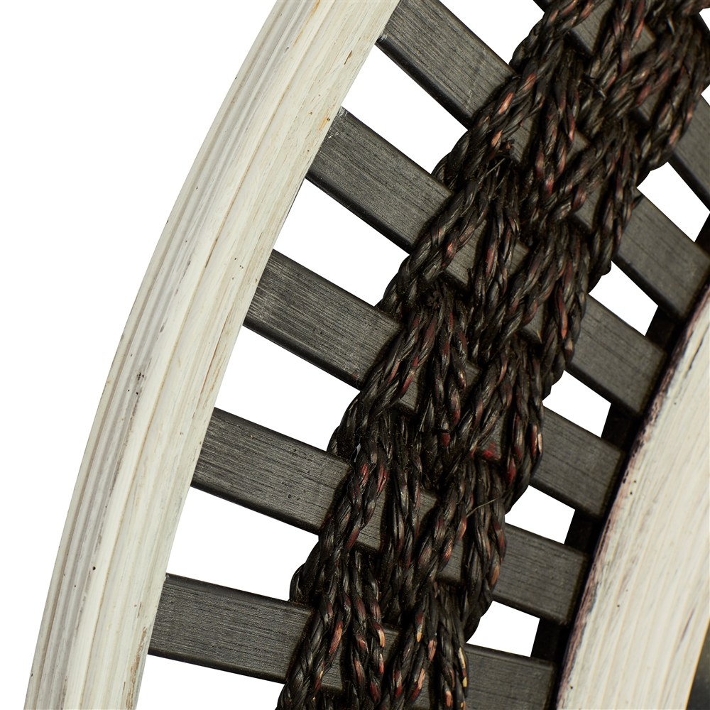 Grayson Lane 36.13-in X 36.13-in Round Brown Wall Mirror 2 Grayson Lane 36.13-in X 36.13-in Round Brown Wall Mirror - Image 2