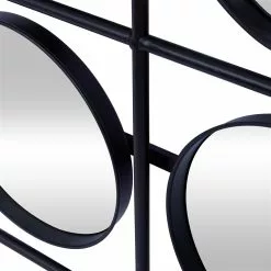 Grayson Lane 27.56-in X 27.56-in Square Black Wall Mirror