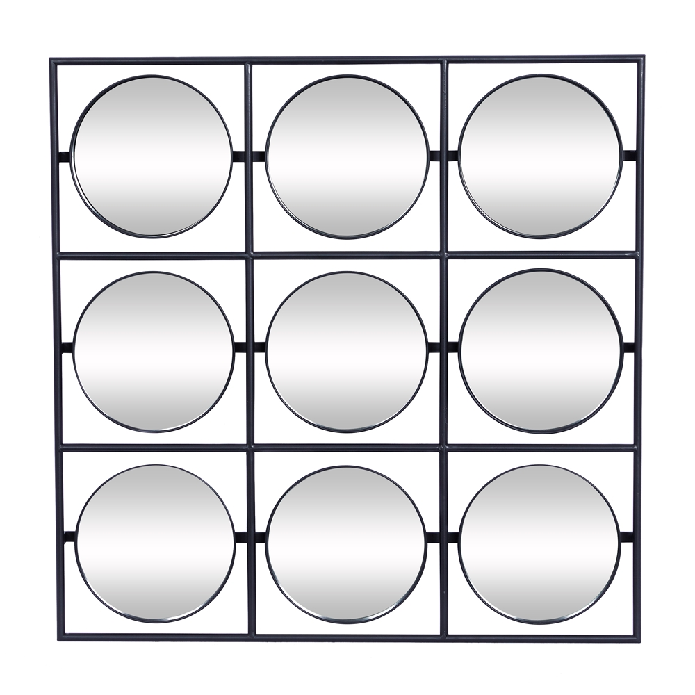 Grayson Lane 27.56-in X 27.56-in Square Black Wall Mirror 3 Grayson Lane 27.56-in X 27.56-in Square Black Wall Mirror - Image 3