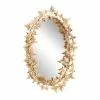 Grayson Lane 33-in X 19.25-in Oval Gold Wall Mirror