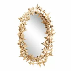 Grayson Lane 33-in X 19.25-in Oval Gold Wall Mirror -GRAYSON LANE SHOP 330945057 MainImage 001