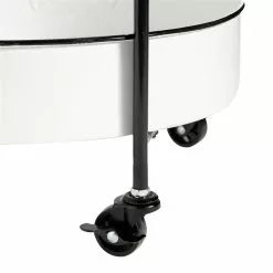 Grayson Lane Black Metal Base With Iron Top Kitchen Cart (34-in X 16-in)