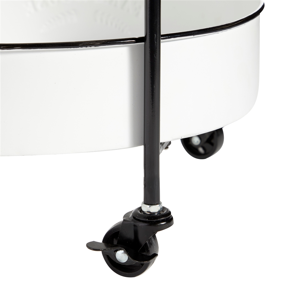 Grayson Lane Black Metal Base With Iron Top Kitchen Cart (34-in X 16-in) 1 Grayson Lane Black Metal Base With Iron Top Kitchen Cart (34-in X 16-in)