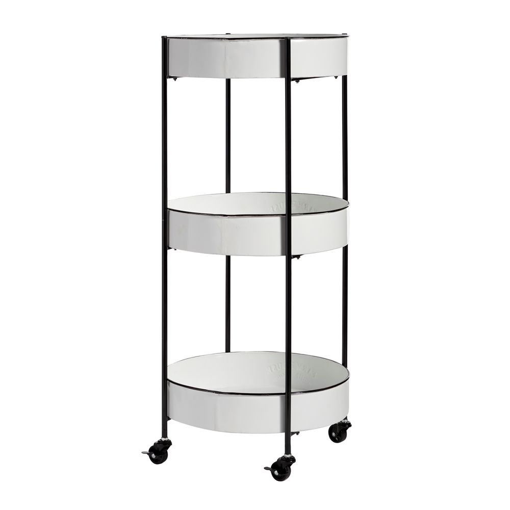 Grayson Lane Black Metal Base With Iron Top Kitchen Cart (34-in X 16-in) 5 Grayson Lane Black Metal Base With Iron Top Kitchen Cart (34-in X 16-in) - Image 5
