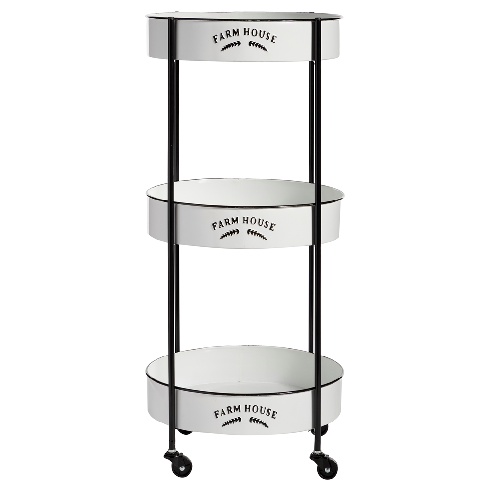 Grayson Lane Black Metal Base With Iron Top Kitchen Cart (34-in X 16-in) 4 Grayson Lane Black Metal Base With Iron Top Kitchen Cart (34-in X 16-in) - Image 4