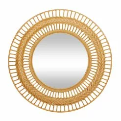 Grayson Lane 35.63-in X 35.63-in Round Brown Wall Mirror -GRAYSON LANE SHOP 330945068 MainImage 001