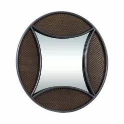 Grayson Lane 31.5-in X 31.5-in Round Brown Wall Mirror -GRAYSON LANE SHOP 330945082 AlternateImage5