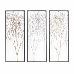 Grayson Lane 32-in H X 13-in W Botanical Metal Wall Accent - Set Of 3