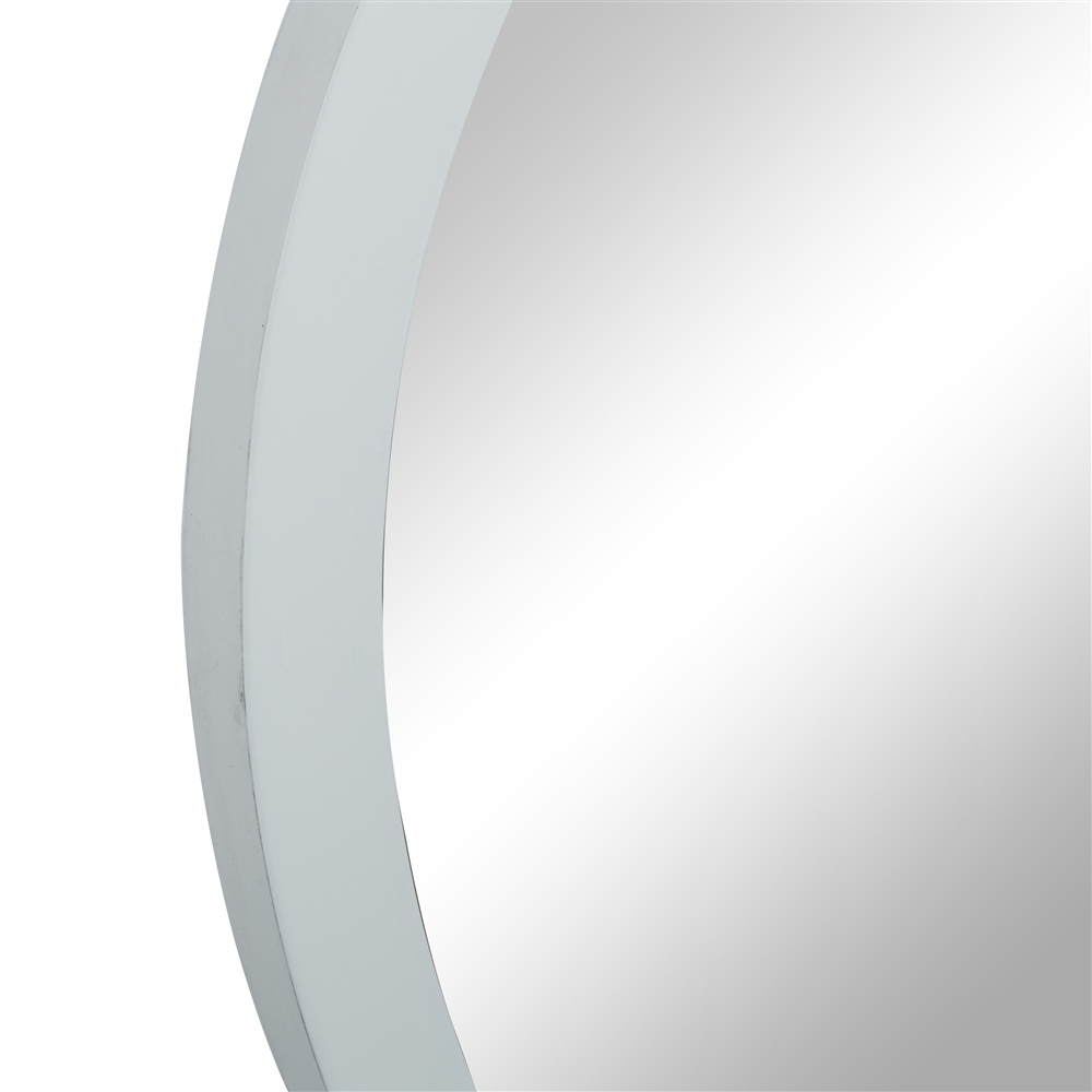 Grayson Lane 32-in X 32-in Round White Wall Mirror 7 Grayson Lane 32-in X 32-in Round White Wall Mirror - Image 7