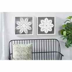 Grayson Lane 18.5-in H X 18.5-in W Floral Wood Wall Accent - Set Of 2 -GRAYSON LANE SHOP 330945105 AlternateImage2
