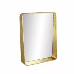 Grayson Lane 31.5-in X 23.65-in Rectangle Gold Wall Mirror
