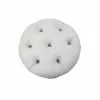 Grayson Lane Rustic Light Grey Tufted Round Integrated Storage Ottoman With Textured Base