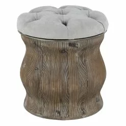 Grayson Lane Rustic Light Grey Tufted Round Integrated Storage Ottoman With Textured Base 13 Grayson Lane Rustic Light Grey Tufted Round Integrated Storage Ottoman With Textured Base -GRAYSON LANE SHOP 330945122 MainImage 001