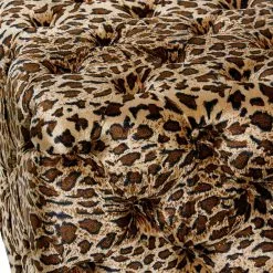 Grayson Lane Glam Leopard Tufted Square Ottoman -GRAYSON LANE SHOP 330945133 AlternateImage3