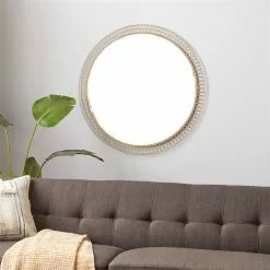 Grayson Lane 36.63-in X 36.63-in Round Gold Wall Mirror -GRAYSON LANE SHOP 330945169 AlternateImage1