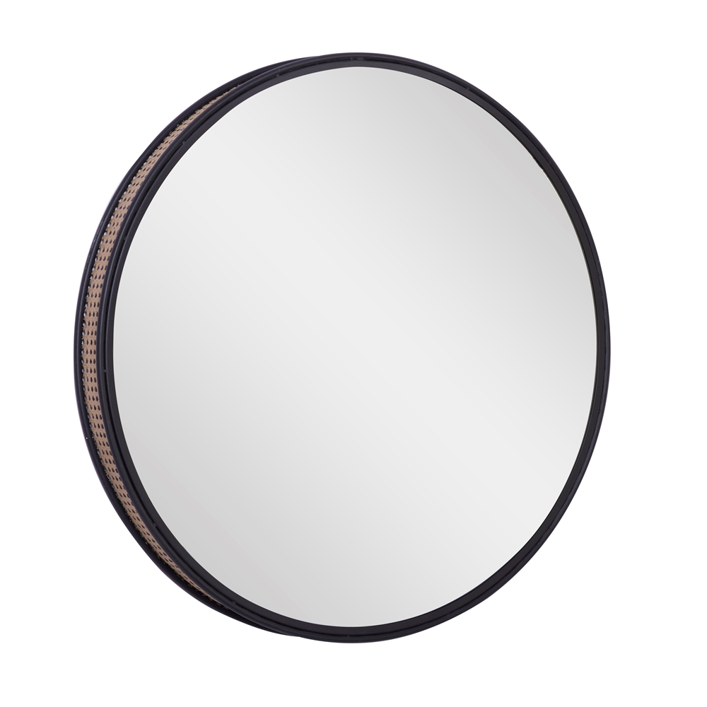 Grayson Lane 31.5-in X 31.5-in Contemporary Round Black Wall Mirror 2 Grayson Lane 31.5-in X 31.5-in Contemporary Round Black Wall Mirror - Image 2