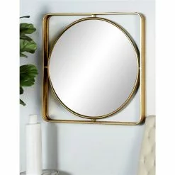 Grayson Lane 34.13-in X 34.13-in Round Gold Wall Mirror -GRAYSON LANE SHOP 330945185 AlternateImage1
